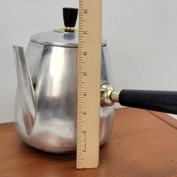 Vtg Elegance by Regal Ware Aluminum Melting Coffee Pot Tea Kettle Long Handle - Picture 3 of 6